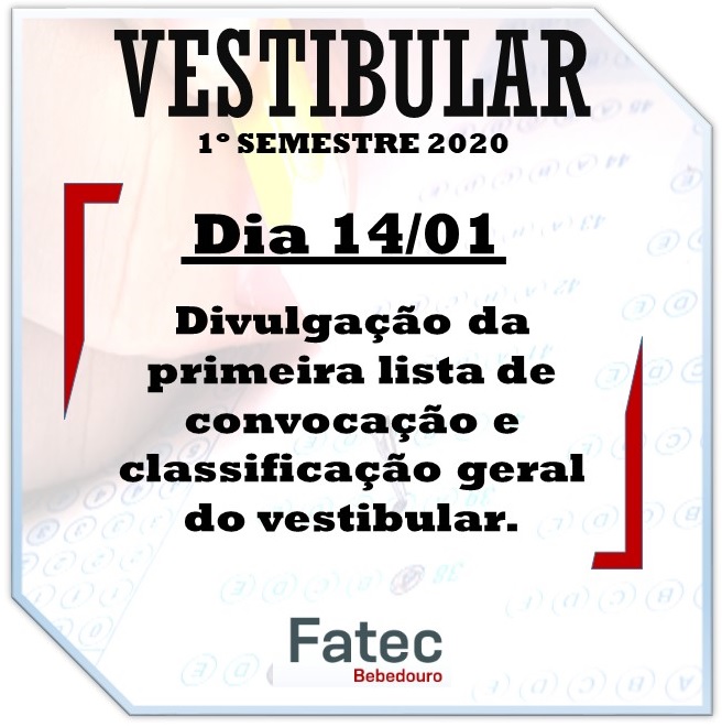 Foto da notícia Divulgação da Classificação